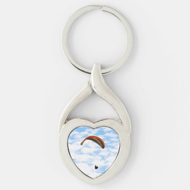 Paragliding in the Clouds Keychain (Front)