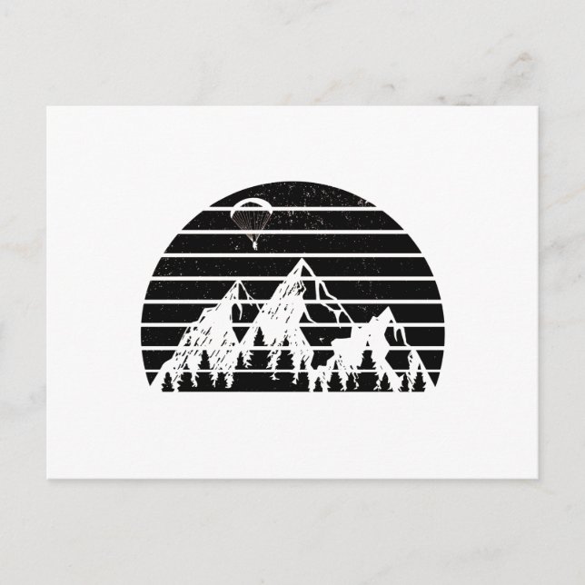 Paragliding Mountains | Air Sports Paraglider Gift Postcard (Front)