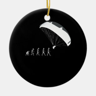 Paragliding Parachutes Soaring Evolution Ceramic Ornament