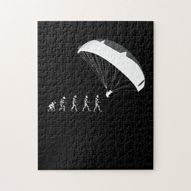 Paragliding Parachutes Soaring Evolution Jigsaw Puzzle (Vertical)