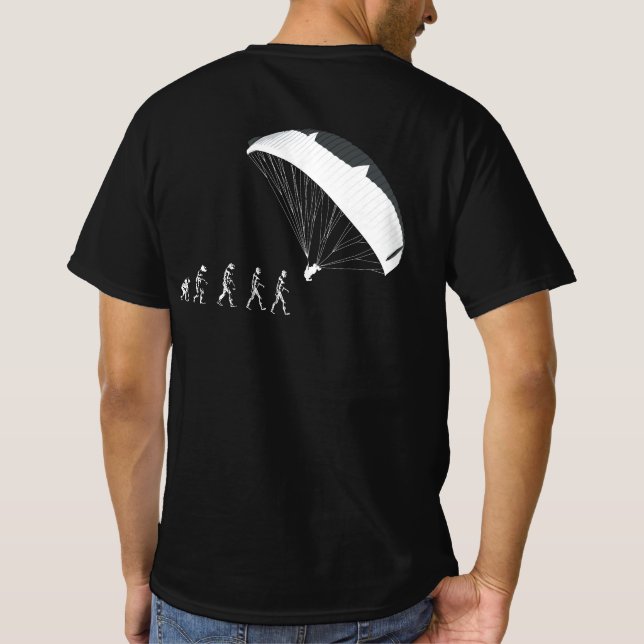 Paragliding Parachutes Soaring Evolution T-Shirt (Back)