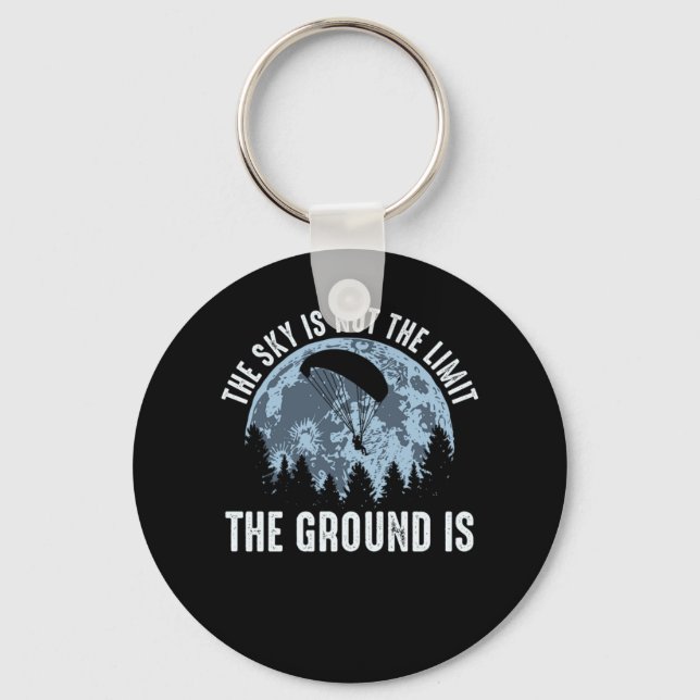 Paragliding Paraglider Keychain (Front)
