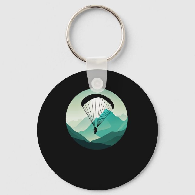 Paragliding Paraglider Keychain (Front)