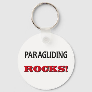 Paragliding Rocks Keychain