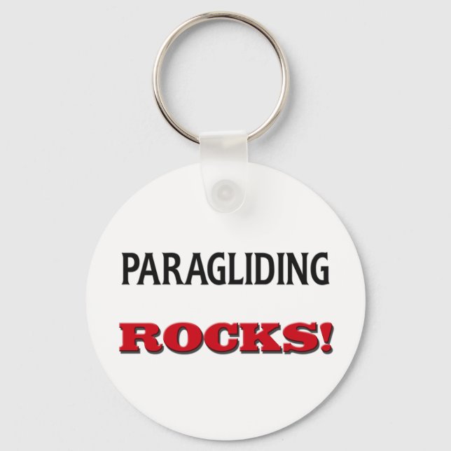 Paragliding Rocks Keychain (Front)