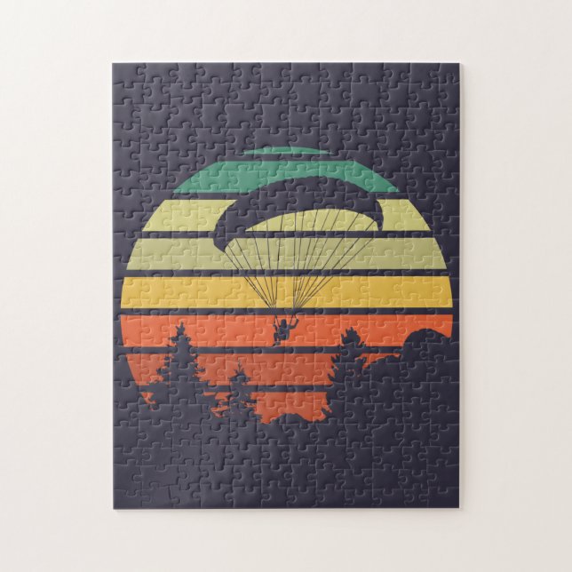 Paragliding Sunset Jigsaw Puzzle (Vertical)