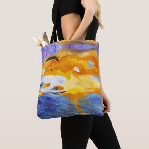 Paragliding Sunset Pacifica, CA Tote Bag