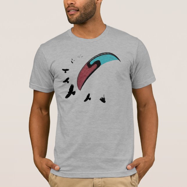 Paragliding with Buzzard T-Shirt (Front)