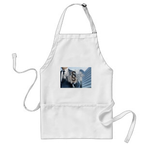 Paragraphs are selected by businessman standard apron