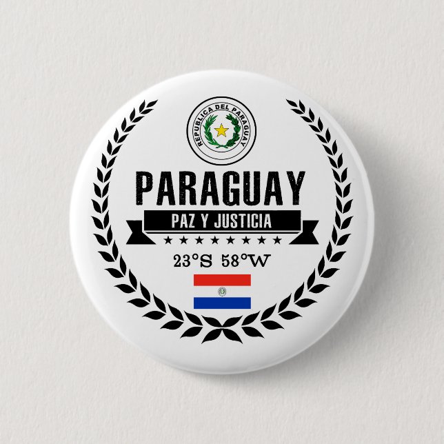 Paraguay 2 Inch Round Button (Front)