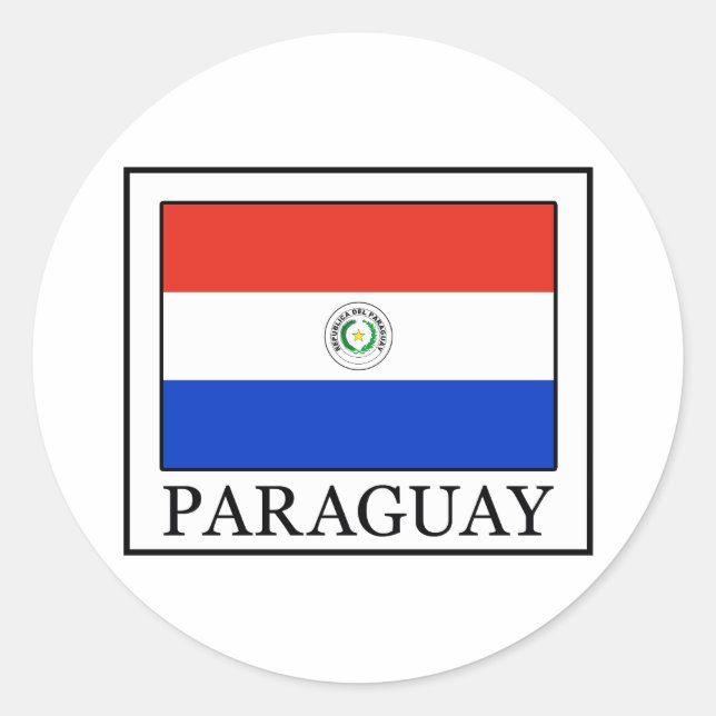 Paraguay Classic Round Sticker (Front)