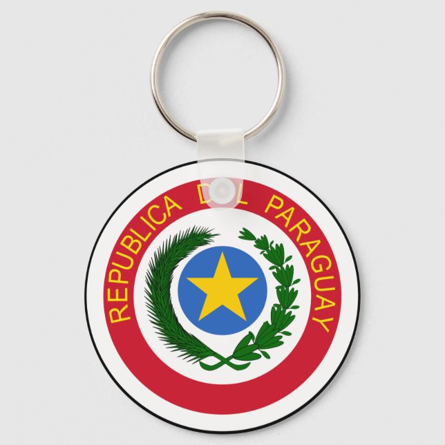 Paraguay Coat Of Arms Keychain (Front)