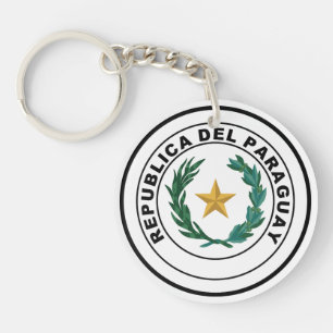 Paraguay country coat arms symbol emblem flag keychain
