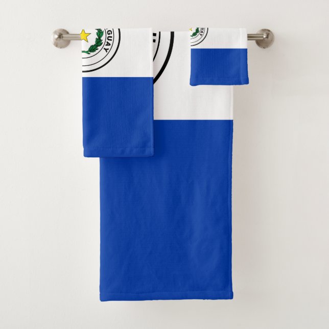 Paraguay flag bath towel set (Insitu)