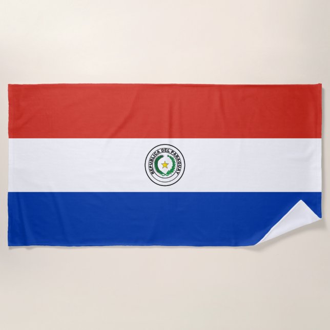 Paraguay Flag Beach Towel (Front)