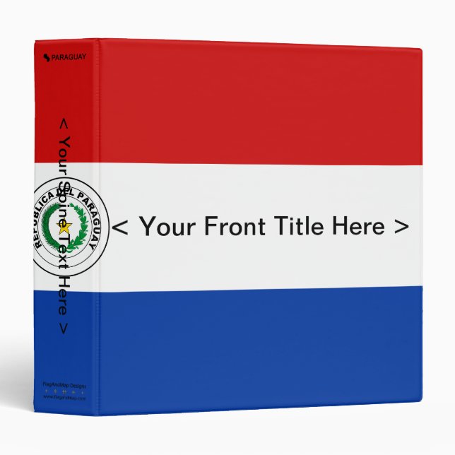 Paraguay Flag Binder (Front/Spine)
