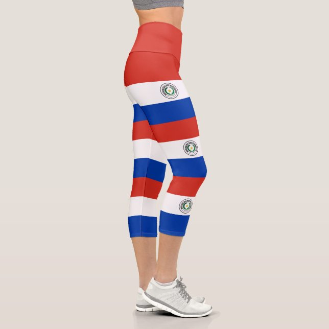 Paraguay Flag Capri Leggings (Right)