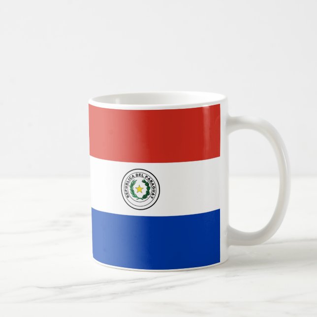 Paraguay Flag Ceramic Coffee Mug (Right)