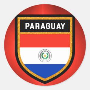 Paraguay Flag Classic Round Sticker