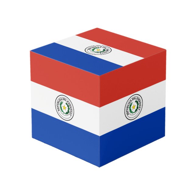 Paraguay flag cube (Front Angled)