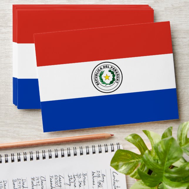 Paraguay flag envelope (Stacked)