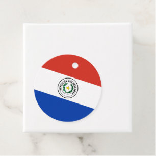 Paraguay flag favour tags