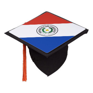 Paraguay flag graduation cap topper