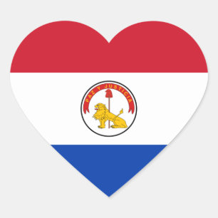 Paraguay Flag Heart Sticker