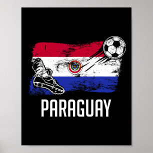 Paraguay Flag Jersey Paraguayan Soccer Team Paragu Poster