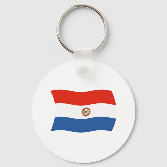 Paraguay Flag Keychain (Front)