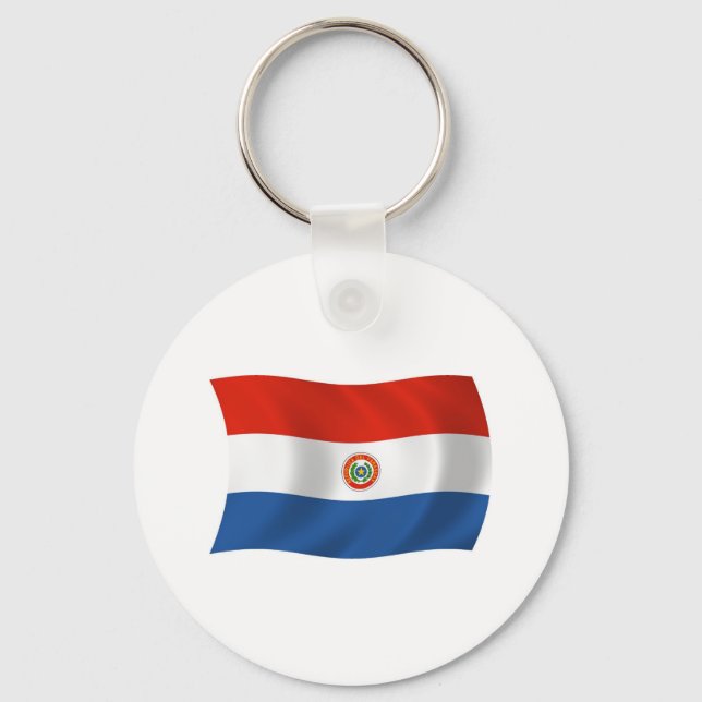 Paraguay Flag Keychain (Front)