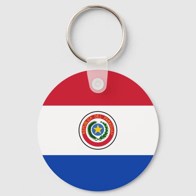 Paraguay Flag Keychain (Front)