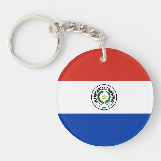 Paraguay Flag Keychain (Front)