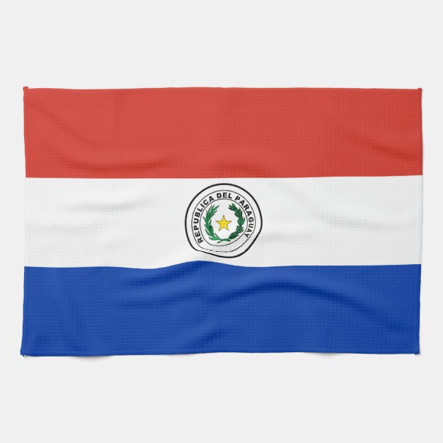 Paraguay flag kitchen towel (Horizontal)