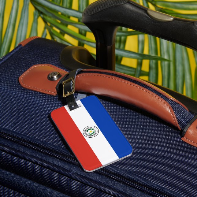 Paraguay flag luggage tag (Front Insitu 1)