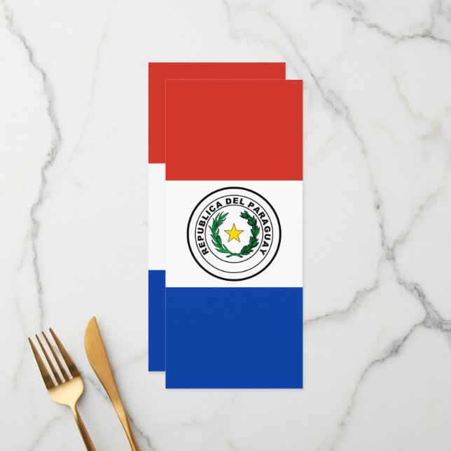 Paraguay flag menu (Front/Back In Situ)