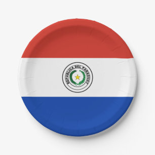 Paraguay Flag Paper Plate
