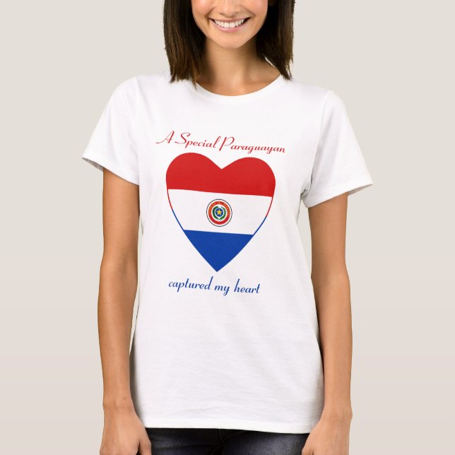Paraguay Flag Sweetheart T-Shirt (Front)