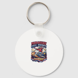 Paraguay Goal Energy Skeleton Striker Nations Bold Keychain