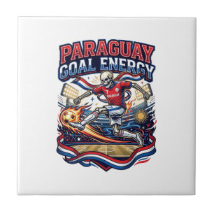 Paraguay Goal Energy Skeleton Striker Nations Bold Tile