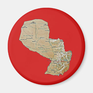 Paraguay Map Magnet