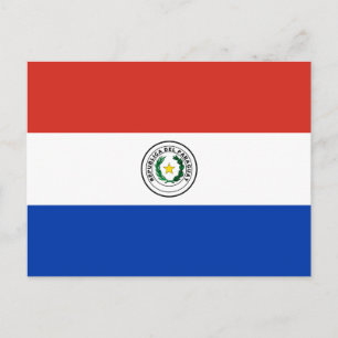 Paraguay National World Flag Postcard