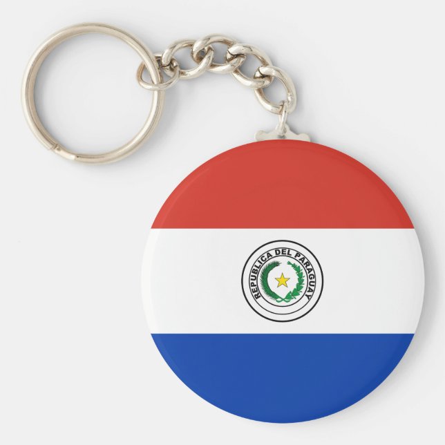 Paraguay (Paraguayan) Flag Keychain (Front)
