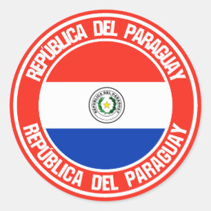 Paraguay Round Emblem Classic Round Sticker