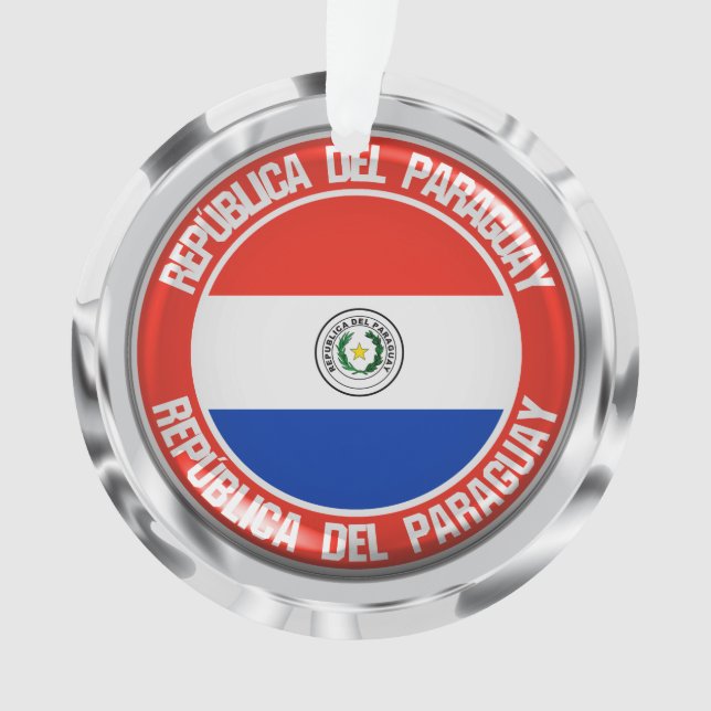 Paraguay Round Emblem Ornament (Front)
