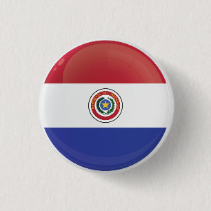 Paraguay  Round Icon Flag 1 Inch Round Button