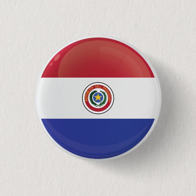 Paraguay  Round Icon Flag 1 Inch Round Button (Front)