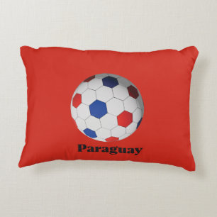 Paraguay Soccer Accent Pillow