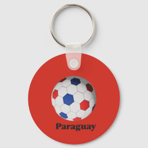 Paraguay soccer keychain
