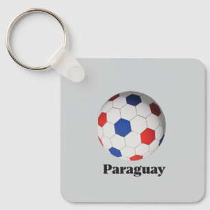 Paraguay soccer keychain